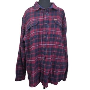Orvis Sangria Plaid Mens Jacjet Size XXL